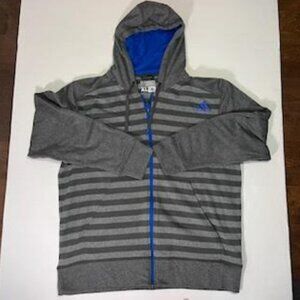 Adidas XL Ultimate Hoodie Zipper Gray/Blue